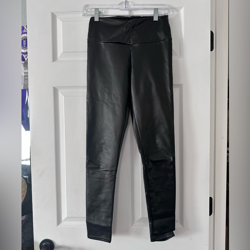 Black Faux Leather Leggings